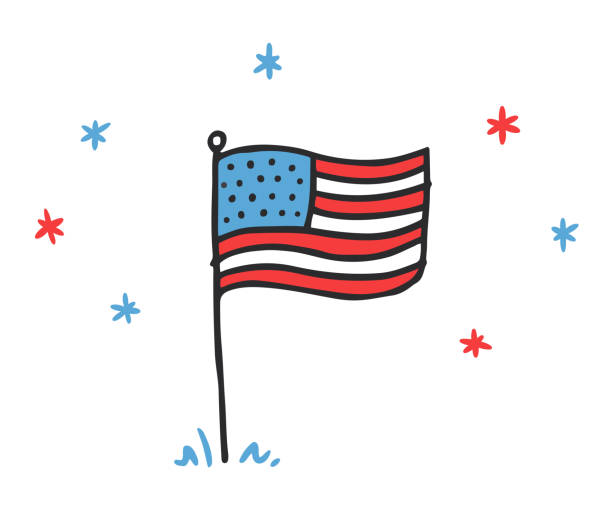 american flag clipart
