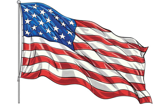 american flag clipart