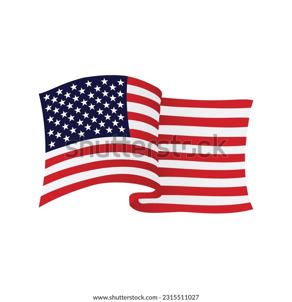 american flag clipart
