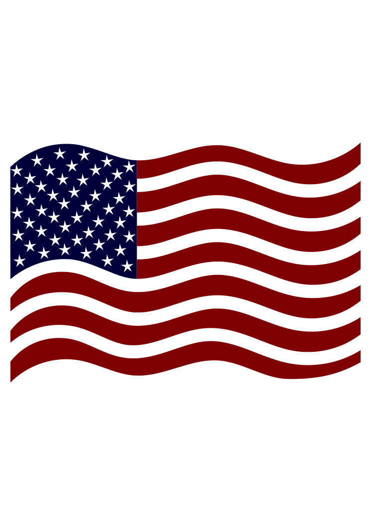 american flag clipart