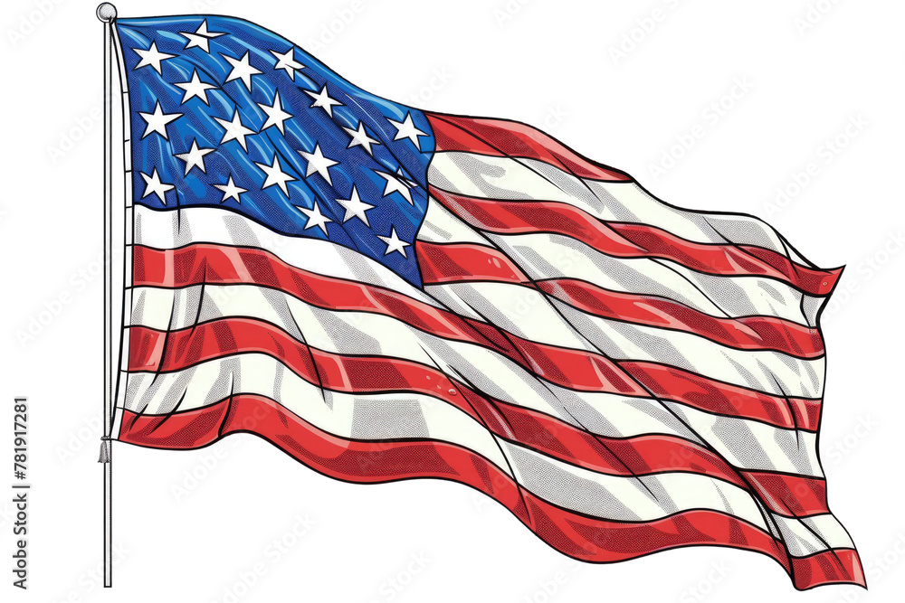 american flag clipart